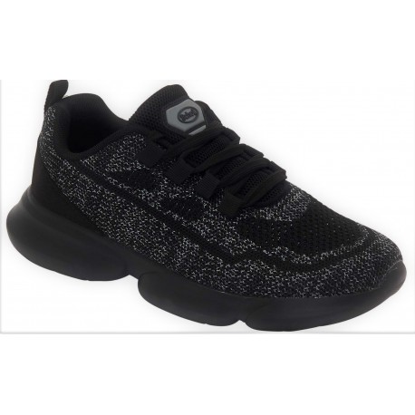 SCHOLL scarpa sportiva leggera sneaker elast CAMDEN TWO tessuto NERO plantare Memory 
