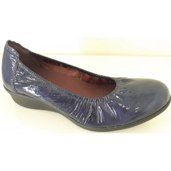 SABRINAS scarpe donna BALLERINA 50004 BERLIN pelle morbida vernice NAVY BLUE