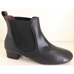 SABRINAS tronchetto donna STIVALETTO 48005 OPORTO pelle morbida NERO bande elastiche