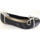 SABRINAS scarpe donna BALLERINA 35700 LONDON pelle morbida NERO/ORO fiocco
