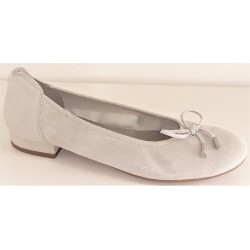 SABRINAS scarpe donna BALLERINA 34951 TOKIO pelle morbida glitter BIANCO ARGENTO