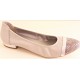 SABRINAS scarpe donna BALLERINA 49019 PARIS pelle morbida punta rettile PLATA BEIGE