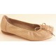 SABRINAS scarpe donna BALLERINA 5100 VERSATIL pelle morbida pitone BEIGE SABBIA punta arrotondata