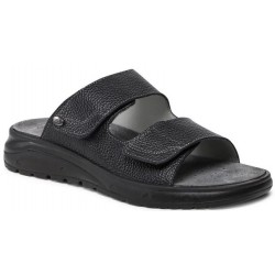 SCHOLL ciabatte uomo 2 fasce strappi GABRIEL pelle NERO plantare Memory estraibile