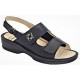 SCHOLL sandali pelle 2 fasce strappo EMILIA SANDAL NERO inserto alluce valgo plantare estraibile BioPrint Removable