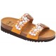 SCHOLL ciabatte sandali SINTRA 2 STRAPS plantare BioPrint OCRA perline pietre