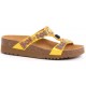 SCHOLL ciabatte sandali NEW BOGOTA' WEDGE plantare BioPrint GIALLO perline pietre