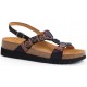 SCHOLL ciabatte sandali BOGOTA' SANDAL plantare BioPrint NERO/ROSSO perline pietre colorate mix