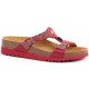 SCHOLL ciabatte sandali NEW BOGOTA' WEDGE plantare BioPrint ROSSO SCURO perline pietre