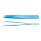 NIPPES Solingen PINZETTA acciaio inox 728 PIATTA STRETTA azzurra