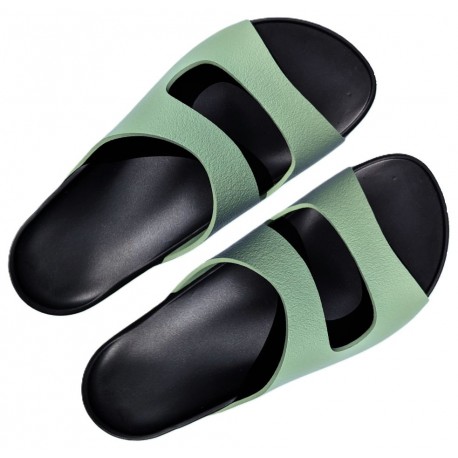 PETER LEGWOOD Ciabatte porturali gomma eva aperte Aequos FLAMINGO 2 fascie VERDE SALVIA elefantino