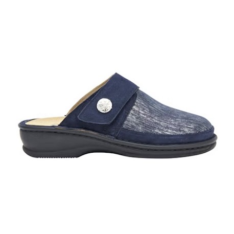 SCHOLL ciabatte elastiche ONDINA setaflex BLU plantare estraibile BioPrint strappo