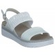 SCHOLL sandali pelle 2 fasce VIAREGGIO ELASTIC BIANCO plantare estraibile Memory con elastico