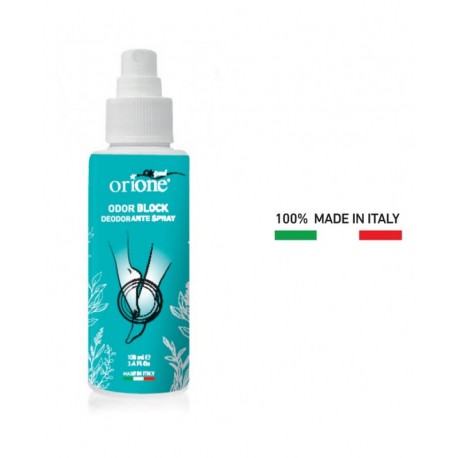 ORIONE deodorante spray piedi ODOR BLOCK 100ml rinfrescante ref.43 allume di potassio