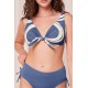 TRIUMPH costume bikini a vela con ferretto SUMMER ALLURE W+MIDI coppa D BIANCO/AVIO