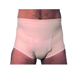 BERNINA slip ERNIA INGUINALE 65140/P mutanda cotone vita alta cuscinetti estraibili BEIGE