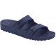 SCHOLL ciabatte uomo gomma eva 2 fasce BAHIA MAN BLU SCURO plantare BioPrint mare piscina spa