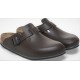 BIRKENSTOCK Ciabatte zoccoli BOSTON PRO 2.0 1026189 leather JAVA T.MORO pelle antiscivolo supergrip
