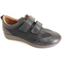 PLANTAS scarpe ortopediche 2 strappi calzata comoda ERACLE NAPPA/NERO plantare estraibile