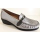 BENEXA morbido mocassino traforato pelle 2934 GRIGIO LAMINATO sottopiede estraibile plantare STEEL