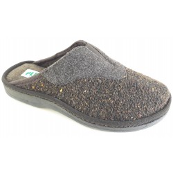 PLANTAS pantofole uomo ciabatte invernali tessuto VIGEZZO plantare morbido T.MORO