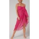 TRIUMPH copricostume MIX & MATCH PAREO chiffon leggero FUXIA CON FIOCCHETTI 180X135cm