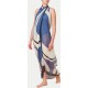 TRIUMPH copricostume SUMMER BEACH MYWEAR PAREO chiffon leggero ONDE BLUETTE 180X135cm