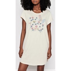 TRIUMPH abitino mezza manica camicia notte NIGHTDRESSES cotone BOTANIC PANNA 10207547
