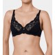 TRIUMPH reggiseno con ferretto AMOURETTE CHARM W pizzo contenitivo NERO coppe BCD pizzo