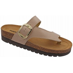 PODOLINE ciabatte infradito AMATEA plantare anatomico pelle sughero BEIGE NUDO girodito