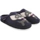 HAFLINGER pantofole FLAIR CHIHUAHUA 313087 plantare lana cotta antiscivolo VIOLA SCURO lavendel