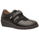 LOREN scarpe ortopediche plantare estraibile M2697 MARTINA pelle e vernice NERO 2 strappi