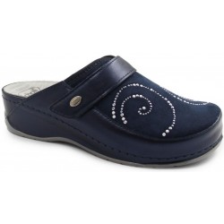 SCHOLL ciabatte elastiche GEMINI STRAP BLU NAVY plantare massaggio estraibile strappo