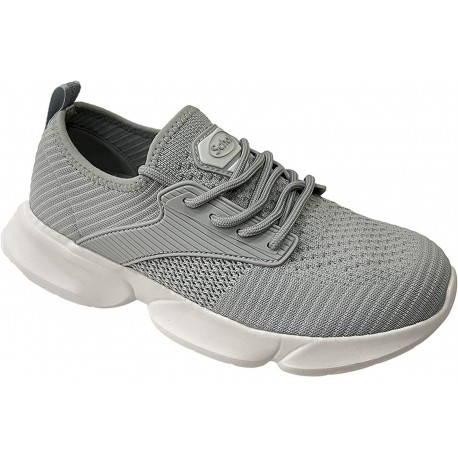 SCHOLL scarpa sportiva leggera sneaker socks CAMDEN 23 tessuto GRIGIO CHIARO plantare Memory 