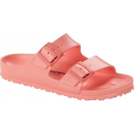 BIRKENSTOCK Ciabatta ARIZONA EVA CORAL PEACH 1022511 gomma leggerissima 2 fibbie CORALLO