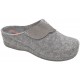 PODOLINE pantofole ciabatte lana feltro VILLALBA predisposta plantare estraibile GRIGIO con strappo