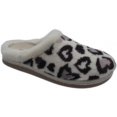 PODOLINE pantofole ciabatte pelliccia PECORARA predisposta plantare estraibile CUORE BIANCO