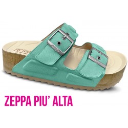 GELATTTO ciabatte zeppa plantare gel  WOODSTOCK PRO 2 fasce strappi TURCHESE morbidissime torquoise