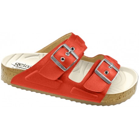 GELATTTO ciabatte plantare gel WOODSTOCK 2.0 SOP 2 fasce strappi ROSSO morbidissime RED