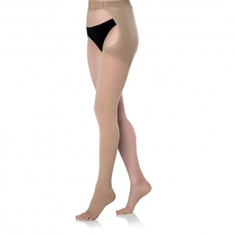 FLEBYSAN calza elastica terapeutica MONOCOLLANT KKL2 PLUS compressione 2a Classe NUDO punta aperta classic