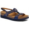 SCHOLL ciabatte sandali BOGOTA' SANDAL plantare BioPrint NAVY BLU perline pietre colorate mix