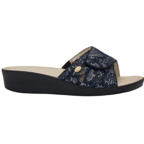 SCHOLL ciabatte 1 strappo MANGO LEDEL pelle NERO/MULTICOLOR plantare Memory leggera morbida