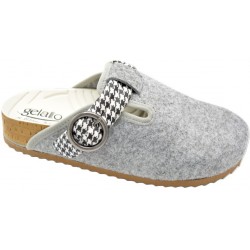 GELATTTO ciabatte plantare gel WOODSTOCK SOFT FELT 2.0 feltro di lana cotta con fibbia GREY GRIGIO morbidissime