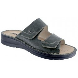 PODOLINE ciabatte uomo ISEO predisposte plantare estraibile pelle VERDE LODEN 2 strappi 