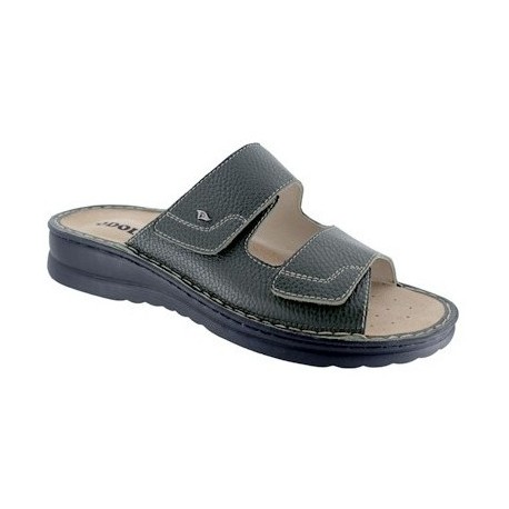 PODOLINE ciabatte uomo ISEO predisposte plantare estraibile pelle VERDE LODEN 2 strappi 