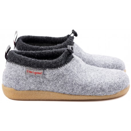 PETER LEGWOOD Ciabatte posturali Aequos lana cotta KAMILLA pantofole elefantino GRIGIO/NERO 