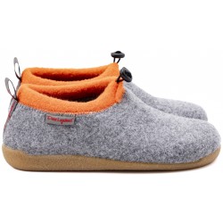 PETER LEGWOOD Ciabatte posturali Aequos lana cotta KAMILLA pantofole elefantino GRIGIO/ARANCIO