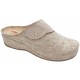 PODOLINE pantofole ciabatte lana feltro VILLALBA predisposta plantare estraibile BEIGE con strappo