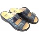 SCHOLL ciabatte pelle 2 fasce strappo EMILIA BLU inserto alluce valgo plantare estraibile BioPrint Removable