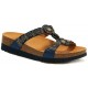 SCHOLL ciabatte sandali NEW BOGOTA' WEDGE plantare BioPrint BLU SCURO MULTICOLOR perline pietre